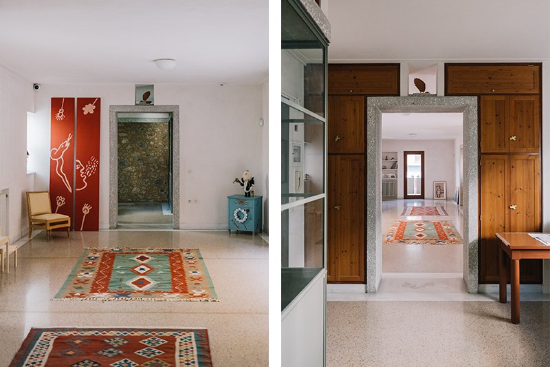 Ενα διαμέρισμα διαμορφωμένο με προσωπικά αντικείμενα του καλλιτέχνη και έπιπλα σχεδιασμένα από τον Αλέκο Φασιανό