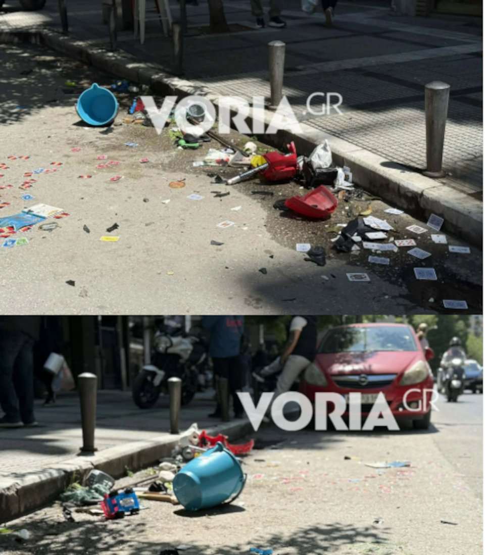 Τα αντικείμενα που έριξε ο ανήλικος από το μπαλκόνι του 6ου ορόφου