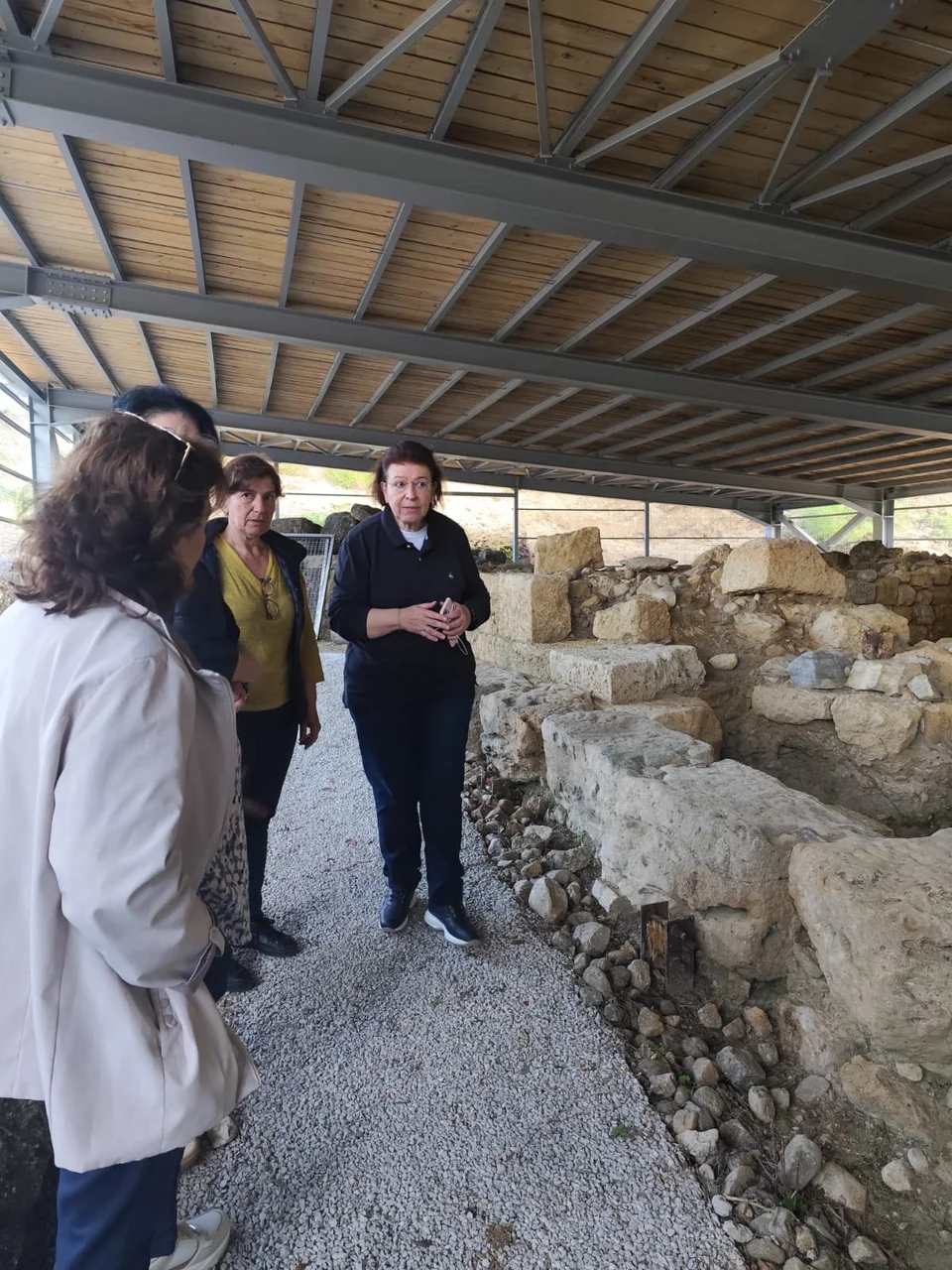 Αυτοψία Μενδώνη στην ξύλινη γέφυρα στην Αμφίπολη