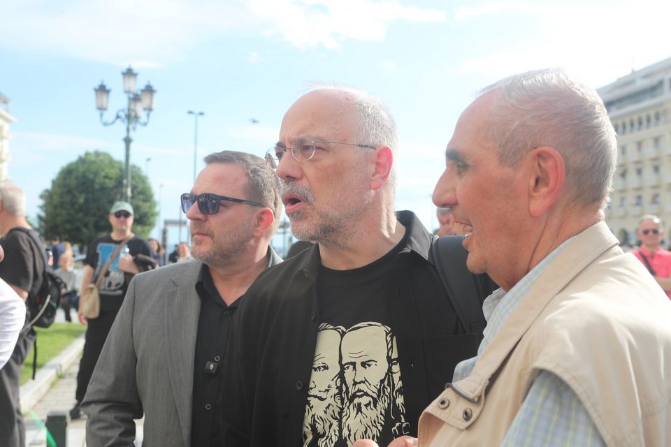 Ο δημοσιογράφος και συνεργάτης της Μαρίας Καρυστιανού, Θανάσης Αυγερινός / Φωτογραφία: Eurokinissi
