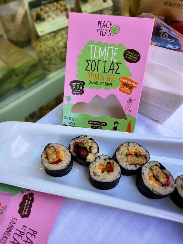 Vegan σούσι με τέμπε από τον Σταύρο Καραγιλάνη