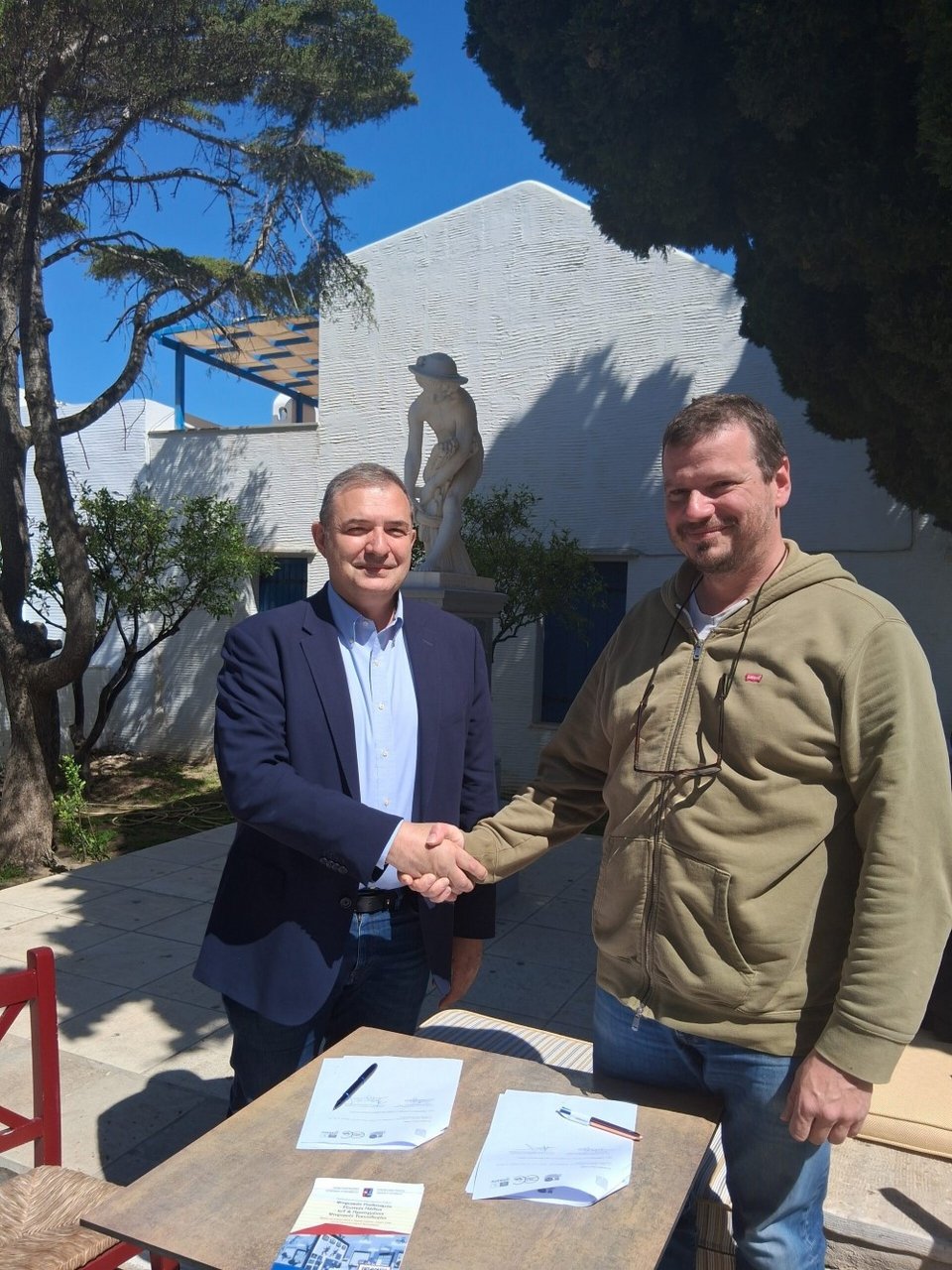 Δημήτριος Δ. Βέργαδος και Λεωνίδας Χαλεπάς 