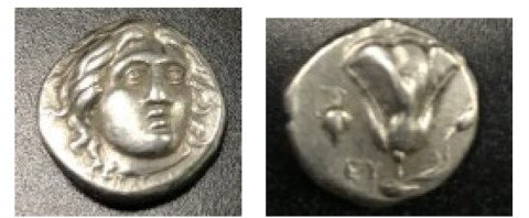 Ένα αργυρό δίδραχμο της Ρόδου