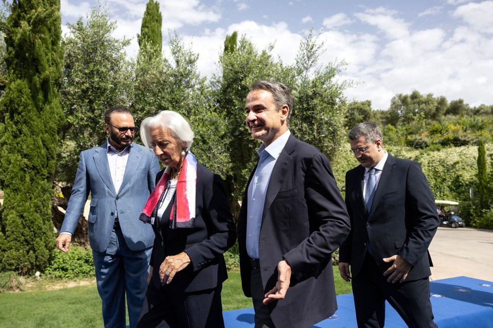 Ο Έλληνας πρωθυπουργός με τον Κριστίν Λαγκάρντ