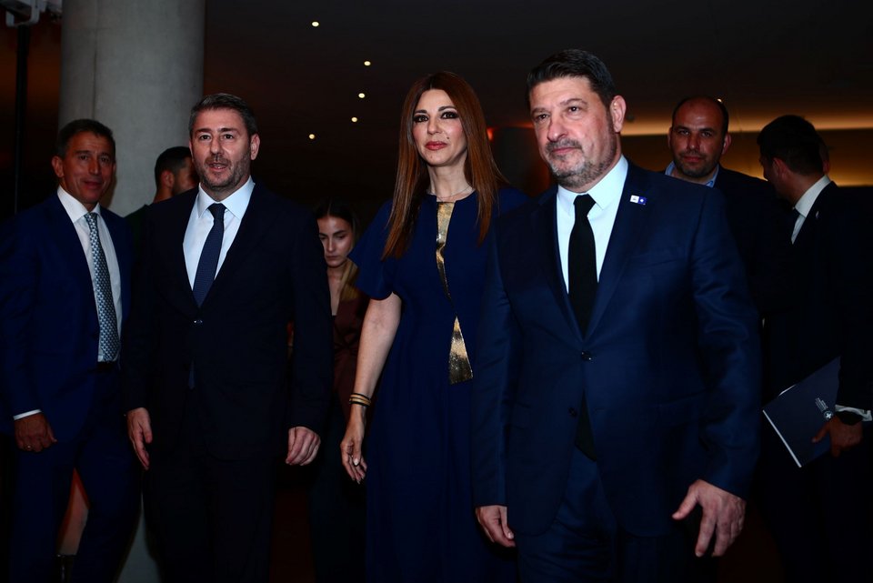 Νίκος Ανδρουλάκης, Σοφία Ζαχαράκη, Νίκος Χαρδαλιάς / Φωτογραφία: Eurokinissi 