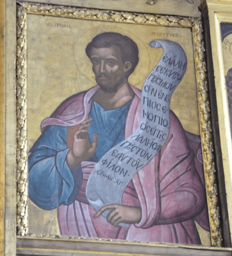 Προφήτης Μωυσής, έργο Μιχ. Δαμασκηνού 