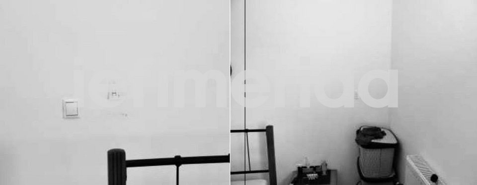 Ο τοίχος με το αίμα αριστερά και δεξιά από το κρεβάτι