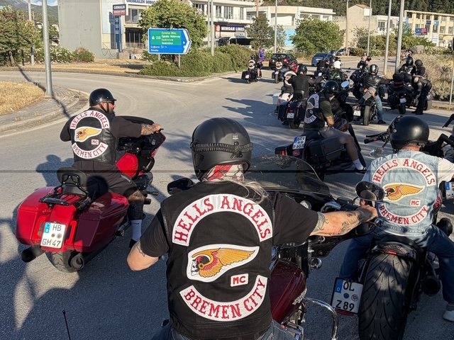 Παγκόσμια συνάντηση μελών της διεθνούς λέσχης μοτοσικλετιστών «Hells Angels» στην Ηγουμενίτσα / Φωτογραφία Λάμπρου Αντώνιος - eurokinissi 