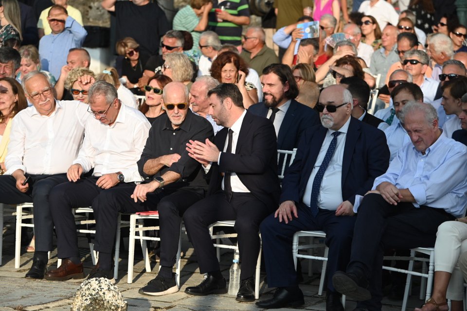 Γιώργος Παπανδρέου και Νίκος Ανδρουλάκης στην εκδήλωση του ΠΑΣΟΚ στο Καλέντζι Αχαΐας για τα 30 χρόνια από τον θάνατο του Ανδρέα Παπανδρέου / Eurokinissi