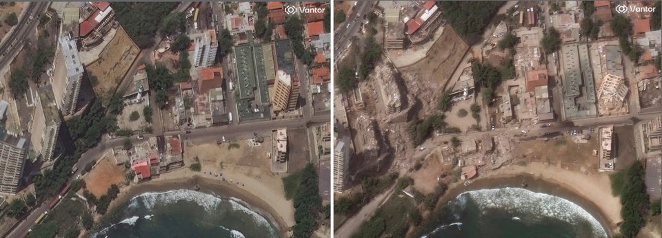   Η καταστροφή στο Playa Puerto Viejo la Guiara