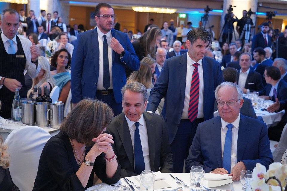 Η Κριστιάν Αμανπούρ, ο Κυριάκος Μητσοτάκης και ο Πρόεδρος της Δημοκρατίας, Κωνσταντίνος Τασούλας