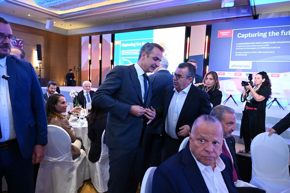 Ο πρωθυπουργός Κυριάκος Μητσοτάκης και ο διευθύνων σύμβουλος και εκδότης του iefimerida, Γιάννης Κουρτάκης