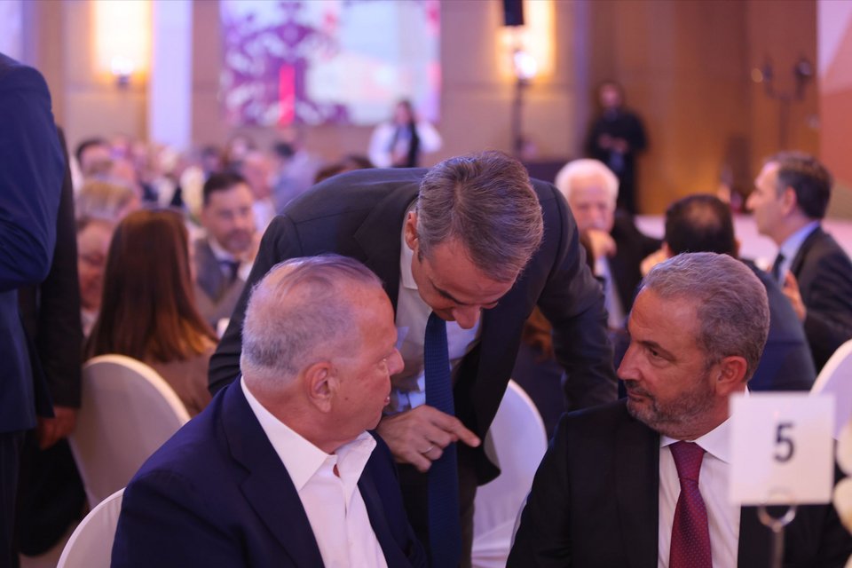 Ευάγγελος Μυτιληναίος, Κυριάκος Μητσοτάκης και Αλέξανδρος Εξάρχου