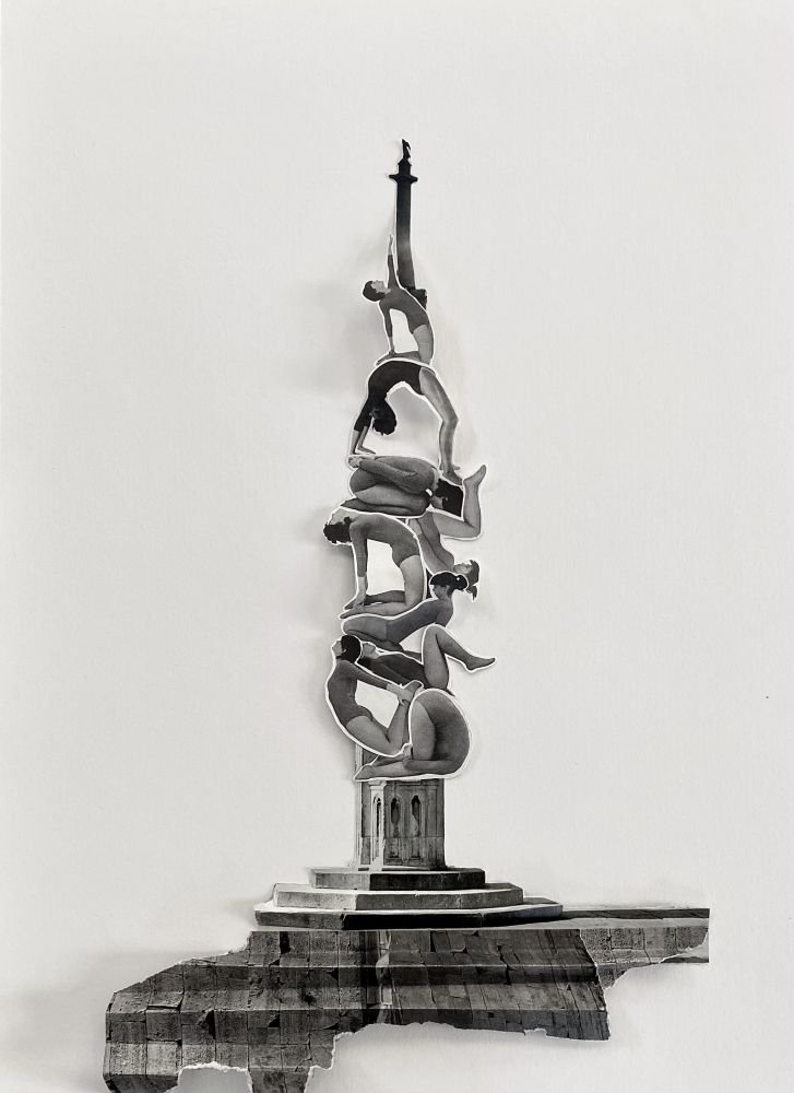 Lucia Tallová,  Από την σειρά Unstable Monuments, 2023 Κολάζ 55 x 40 εκ. Ευγενική παραχώρηση της καλλιτέχνιδας, της γκαλερί Zilberman, Βερολίνο, Γερμανία και της γκαλερί Tomas Umrian Contemporary, Μπρατισλάβα, Σλοβακία