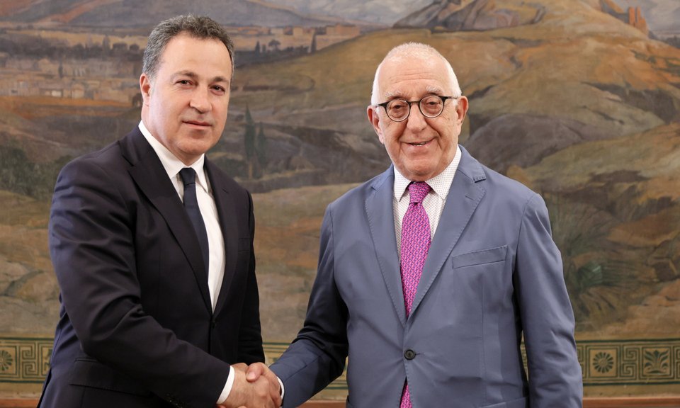 Συνάντηση του Νικήτα Κακλαμάνη με τον Αλβανό ομόλογό του, Νίκο Πελέσι / ΓΡ. ΤΥΠΟΥ ΚΑΙ ΚΟΙΝΟΒΟΥΛΕΥΤΙΚΗΣ ΠΛΗΡΟΦΟΡΗΣΗΣ/EUROKINISSI