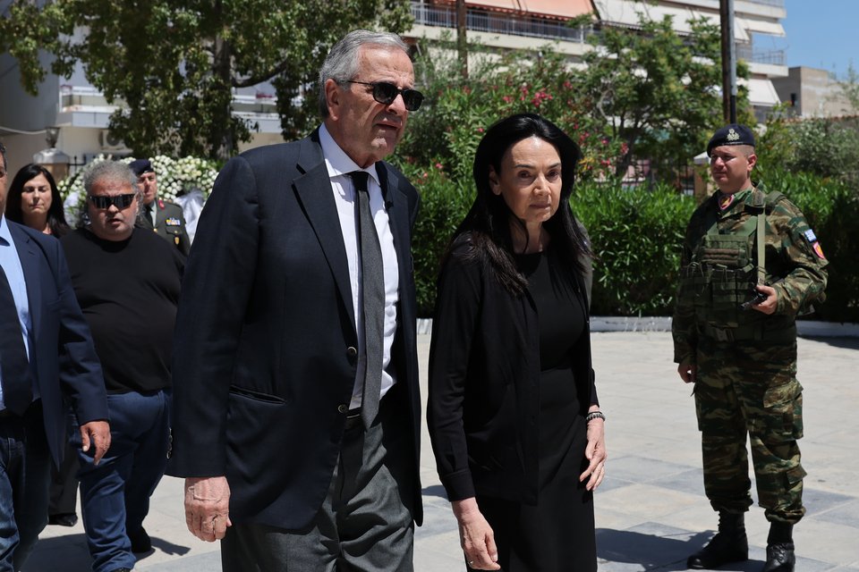 Ο πρώην πρωθυπουργός, Αντώνης Σαμαράς, με τη σύζυγό του Γεωργία 
