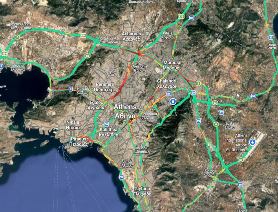 Κίνηση στην Αθήνα 15/6