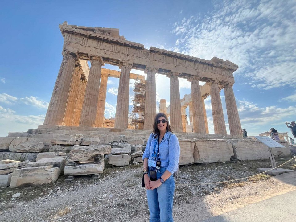 Η ξεναγός Βάλια Τσώνου