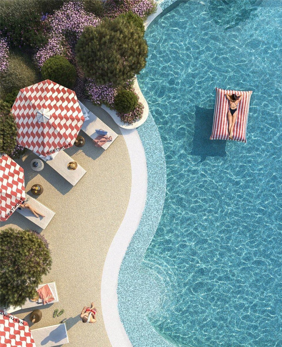 Ενα beach club απλώνεται στον τελευταίο όροφο με μεγάλη πισίνα και υπηρεσίες spa / Φωτογραφία: Christie's International Real Estate     