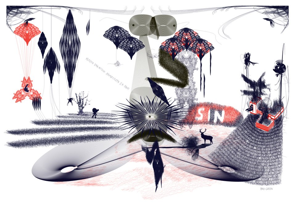          Meristomatrix, 2011,70x100cm, στυλό διαρκείας σε χαρτί, a.antonopoulou.art
