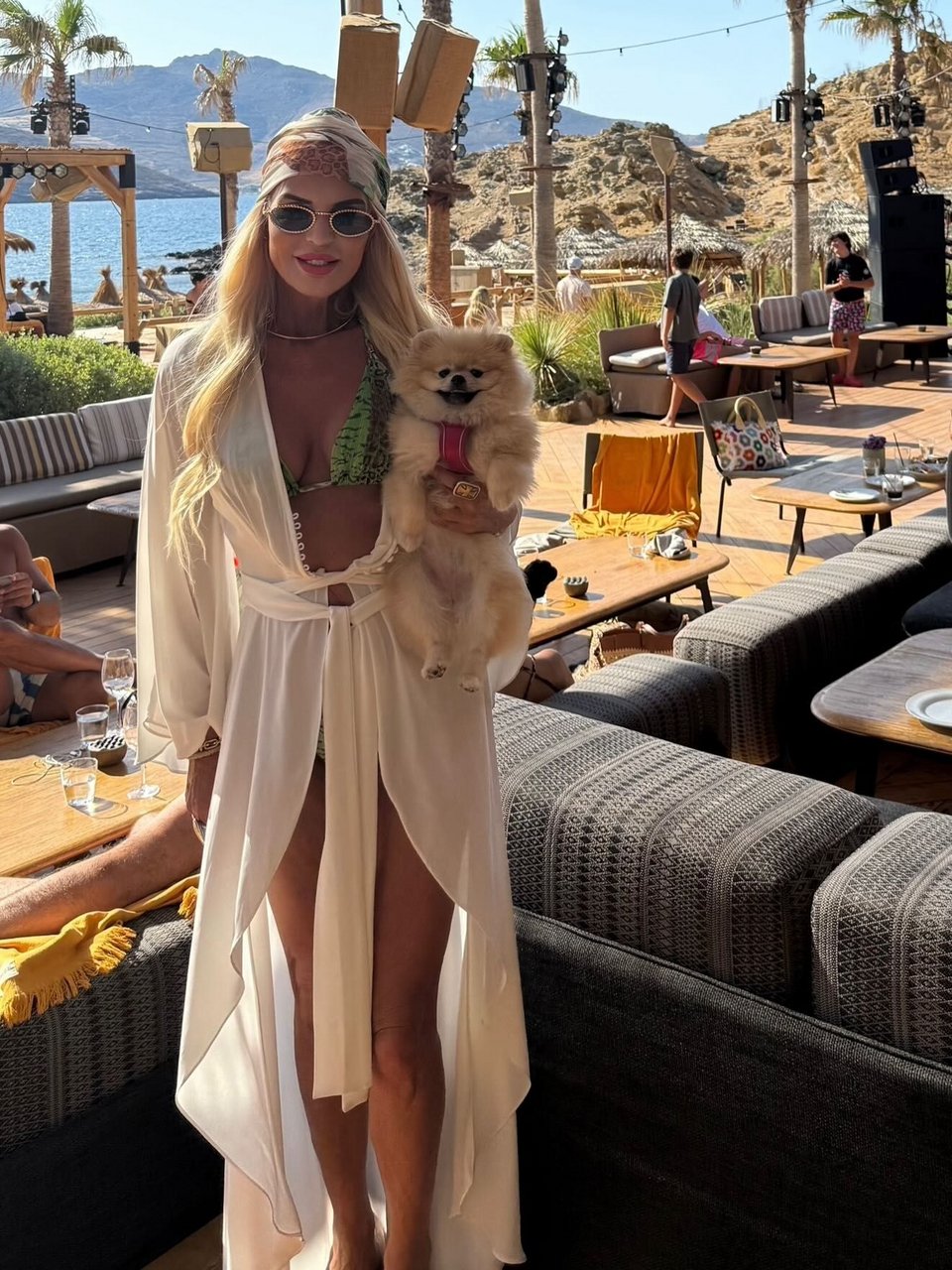 Η Μαρίνα Σταυράκη (Πατούλη)στην Μύκονο - Instagram Marina Stavraki