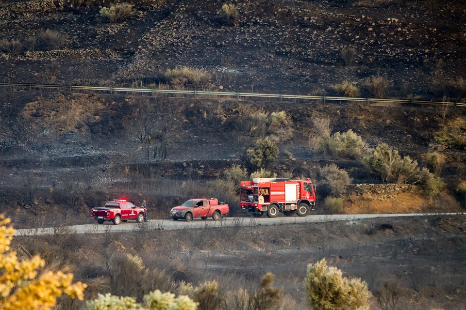 Το σημείο όπου εντοπίστηκε το πυροσβεστικό όχημα των δύο άτυχων Κρητικών / Φωτογραφία Intime