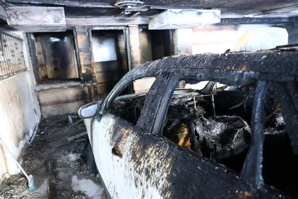 Εμπρηστικές επιθέσεις σε σπίτια στελεχών της ΝΔ στη Θεσσαλονίκη / Φωτογραφία eurokinissi