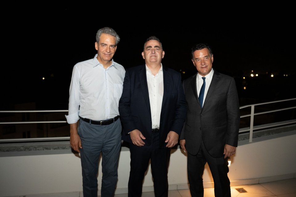 Ο Φρέντης Μπελέρης με τον Άγγελο Συρίγο και τον Άδωνι Γεωργιάδη