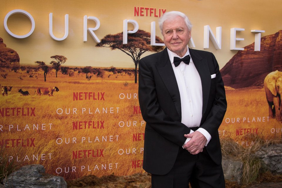 O Sir David Attenborough επίσης συμπλήρωσε τα 100 του χρόνια / Φωτογραφία: ΑΡ  