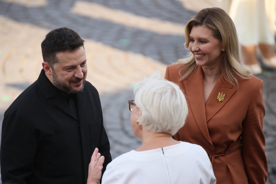 Ο πρόεδρος της Ουκρανίας Βολοντίμιρ Ζελένσκι με την σύζυγό του Ολένα