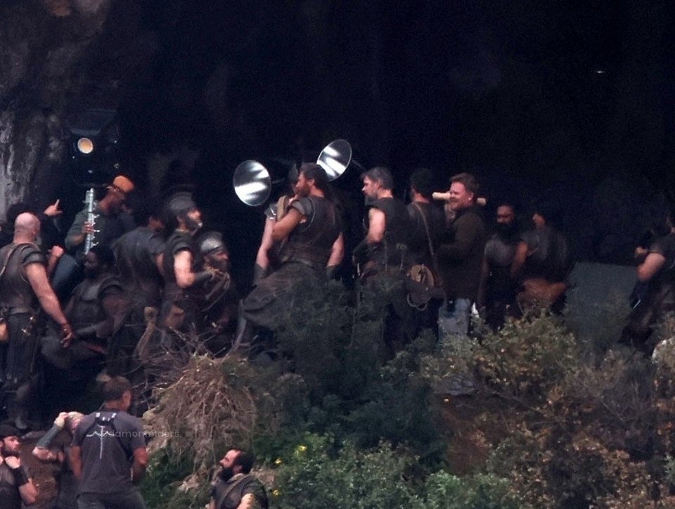 Στιγμιότυπο από τα γυρίσματα στη Σπηλιά του Νέστορα