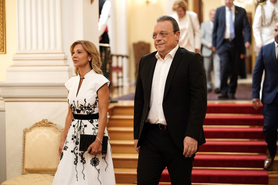 Ο Σωκράτης Φάμελλος με τη σύζυγό του, Τατιάνα Παπαδοπούλου