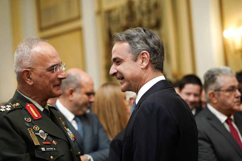 Ο Αρχηγός ΓΕΕΘΑ, Δημήτρης Χούπης και ο πρωθυπουργός Κυριάκος Μητσοτάκης