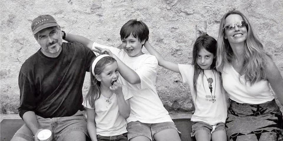 Μια φωτογραφία της οικογένειας Jobs σε ένα ταξίδι στο Ravello της Ιταλίας το 2003