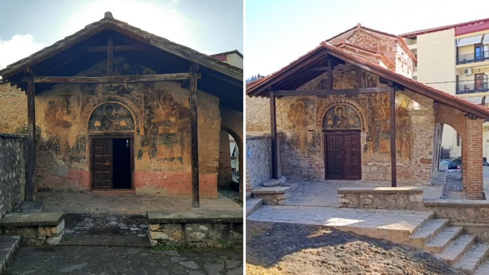 Ιερός Ναός Ταξιάρχη Μητροπόλεως πριν και μετά τις εργασίες