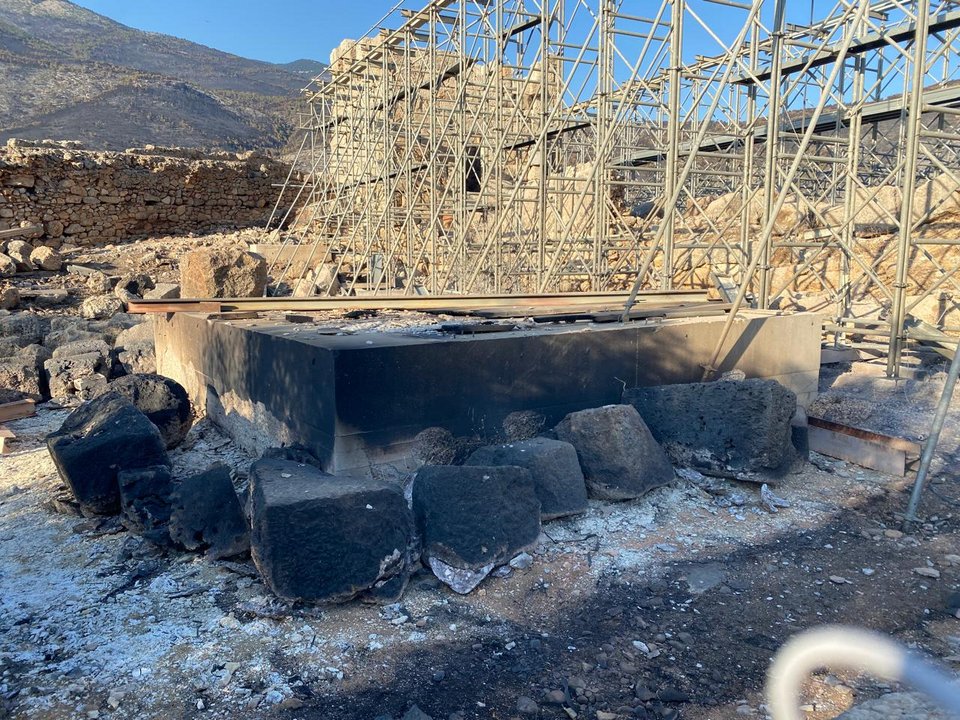 Ο αρχαιολογικός χώρος των Αιγοσθένων μετά την πυρκαγιά