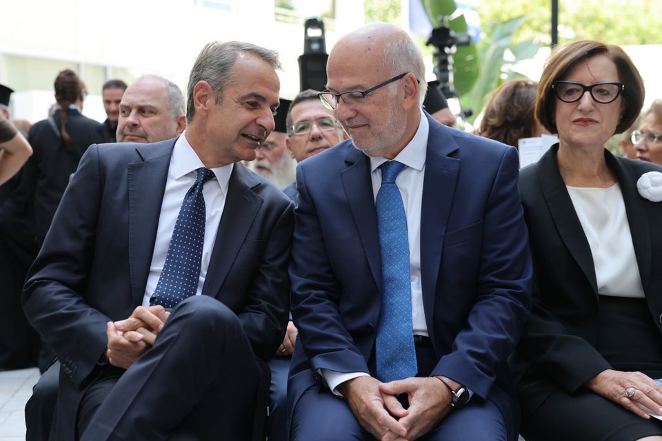 Από δεξιά: Ο πρωθυπουργός Κυριάκος Μητσοτάκης, ο υπουργός Δικαιοσύνης Γιώργος Φλωρίδης και η πρόεδρος του Ελεγκτικού Συνεδρίου Σωτηρία Ντούνη / Φωτογραφία: Intimenews - ΛΙΑΚΟΣ ΓΙΑΝΝΗΣ 