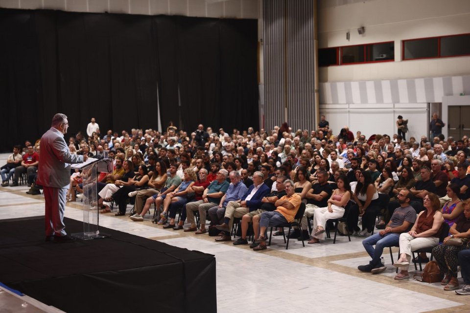  Κεντρική ομιλία του γενικού γραμματέα του ΚΚΕ Δημήτρη Κουτσούμπα στη Θεσσαλονίκη