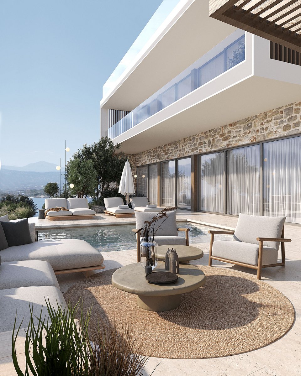 Αποψη από τα νέα Marina Apartments του Elounda Hills στην Κρήτη / Φωτογραφία: ELounda Hills