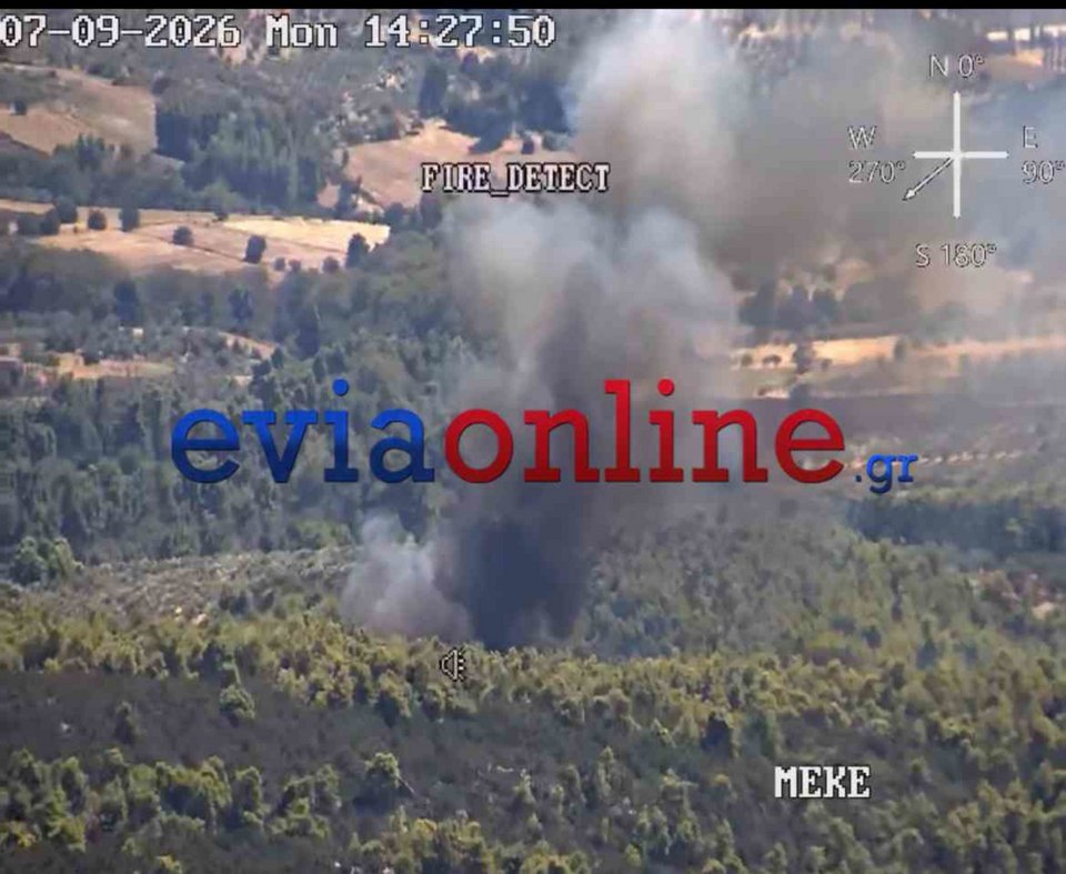 Οι πρώτες εικόνες από τη φωτιά στην Ευβοια / eviaonline.gr