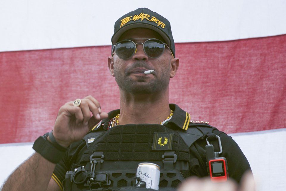 Ο ηγέτης των Proud Boys, Henry «Enrique» Tarrio, στις 26 Σεπτεμβρίου 2020