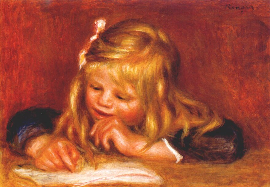 «Η Κόκο διαβάζει» (1905), ένας από τους 4 πίνακες που εκλάπησαν από το Μουσείο Ρενουάρ - Public domain WikiArt