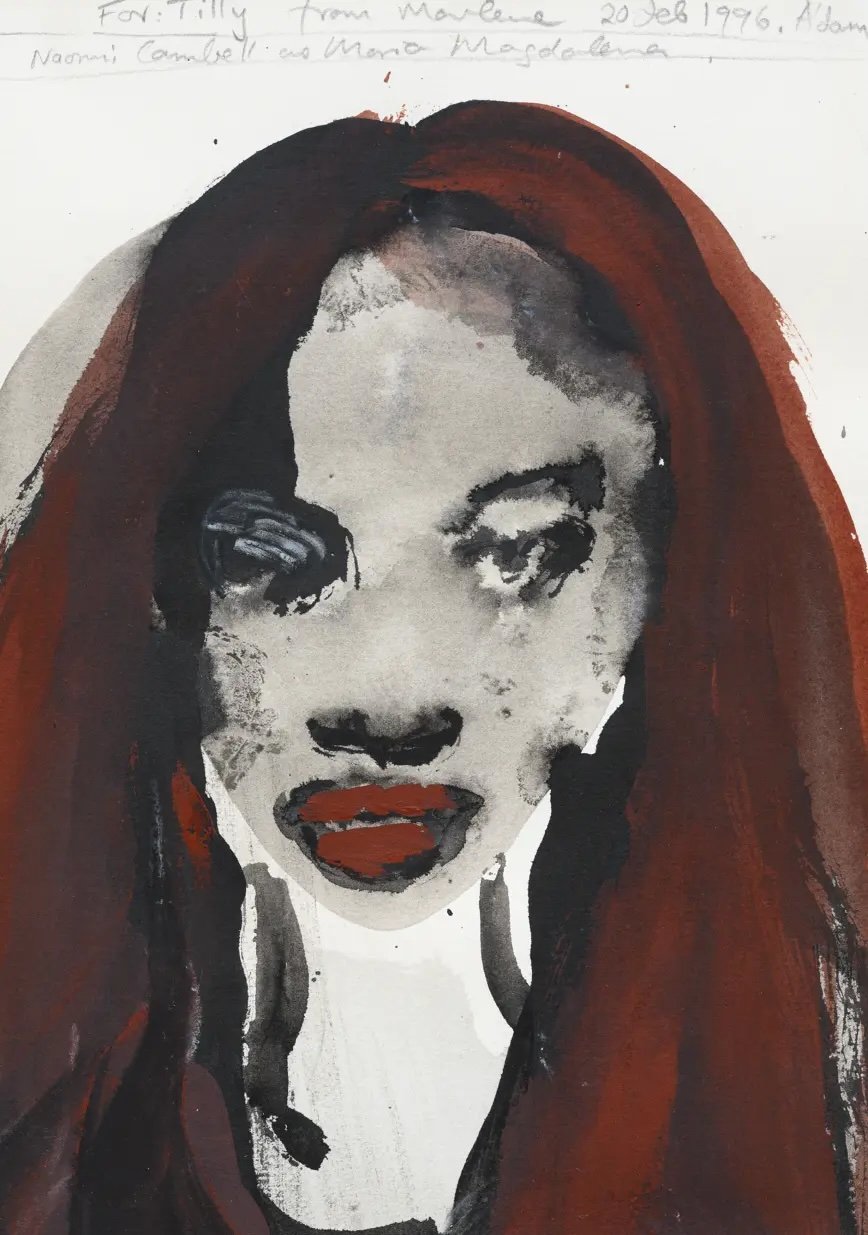 Marlene Dumas, Naomi Cambell [sic] as Mary Magdalene, 1996