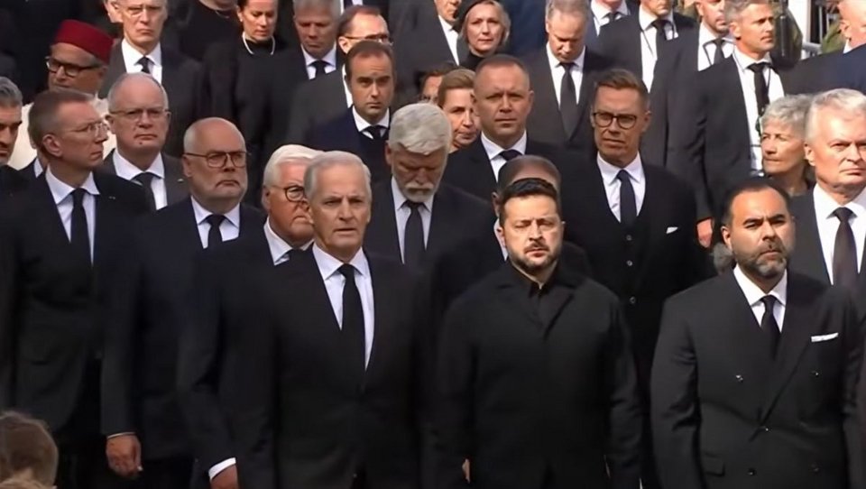 Ο πρόεδρος της Δημοκρατίας Κωνσταντίνος Τασούλας στην κηδεία του βασιλιά Χάραλντ
