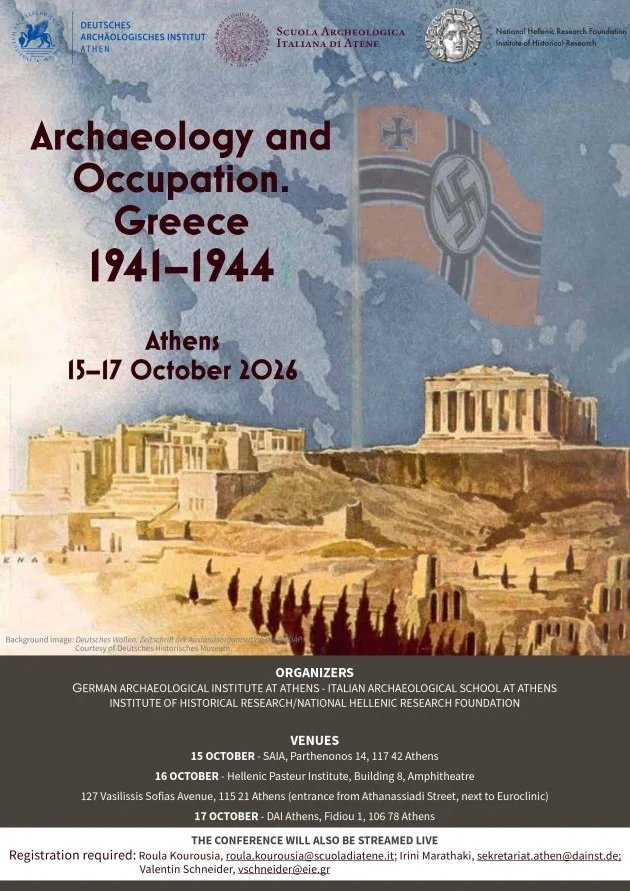 The Poster of Nazi Flag on Acropolis