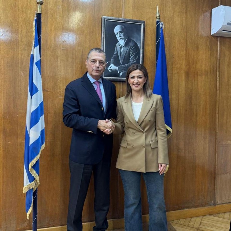 H Αναπληρώτρια Υπουργός Υγείας, Ειρήνη Αγαπηδάκη με τον Διοικητή του Αγίου Όρους, Αλκιβιάδη Στεφανή