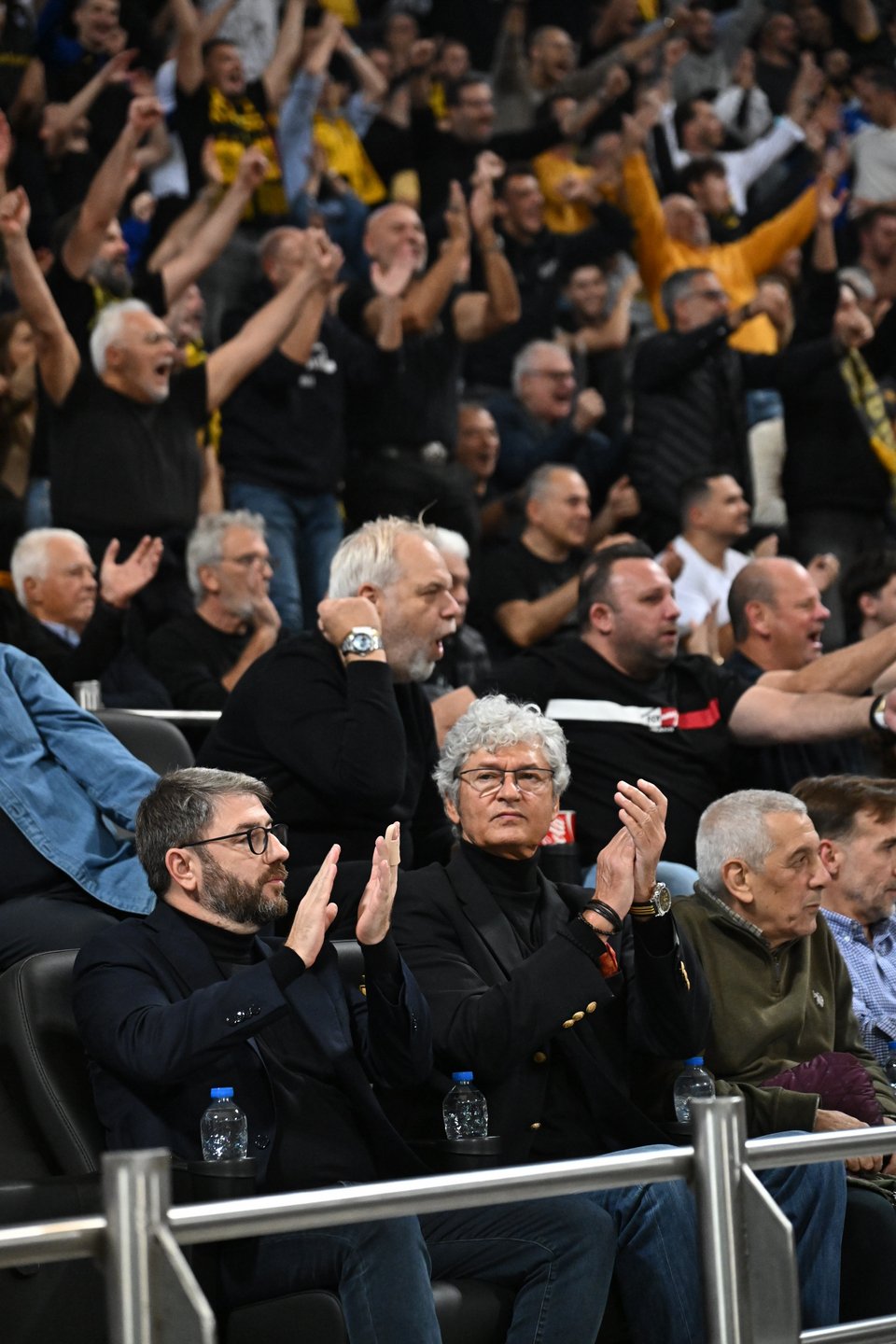  Ο Νίκος Ανδρουλάκης στο «Nick Galis Hall» για τον αγώνα του Άρη με την Τσεντεβίτα Ολίμπια Λιουμπλιάνας  