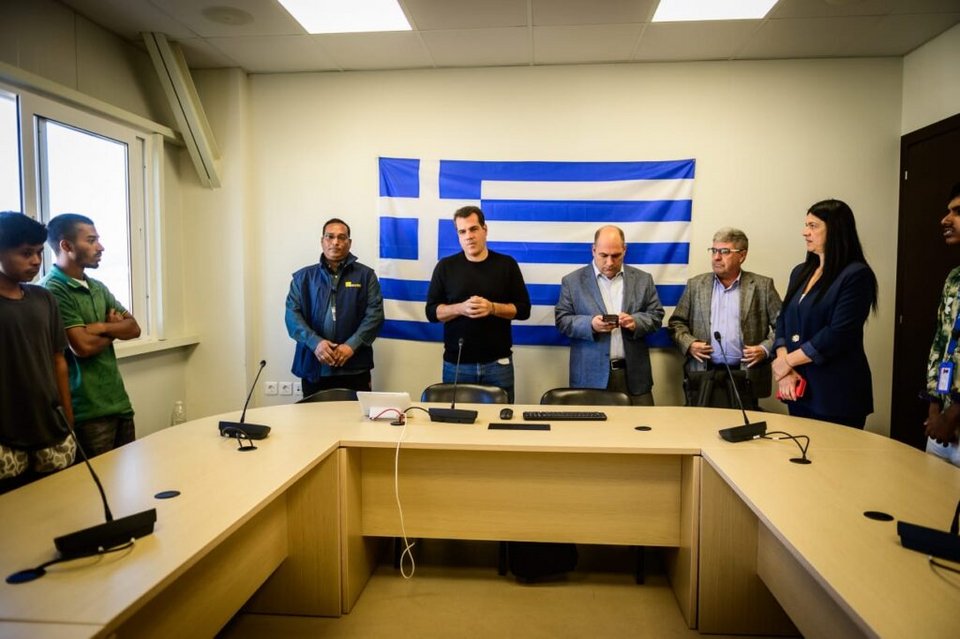 Ο υπουργός Μετανάστευσης και Ασύλου, Θάνος Πλεύρης επισκέφθηκε την μεταναστευτική δομή Λέρου