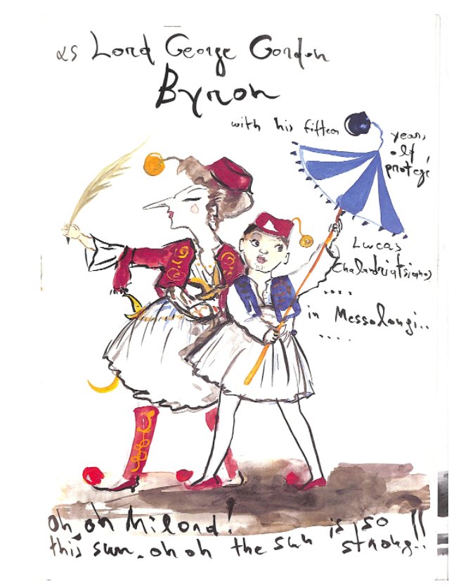 Ένα από τα σχέδια του Κωνσταντίνου Κακανιά στο βιβλίο του, Freedom or Death