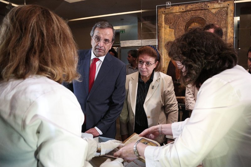 Με τον Αντώνη Σαμαρά στο Βυζαντινό Μουσείο/ Φωτογραφία Nick Paleologos SOOC